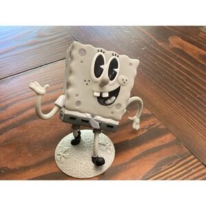 2018 Spongebob Squarepants Old Timey Vinyl Figure Gray Black White Spongepop